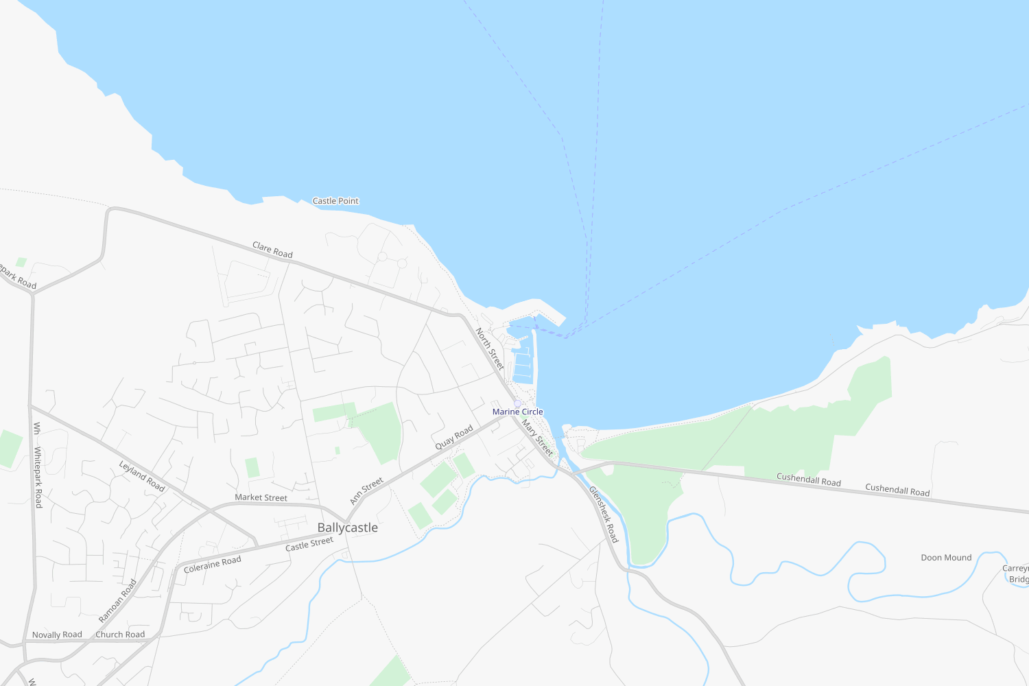 Map of Ballycastle Harbour